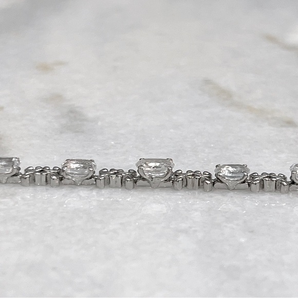 White Topaz Silver Bracelet - Picture 7 of 11
